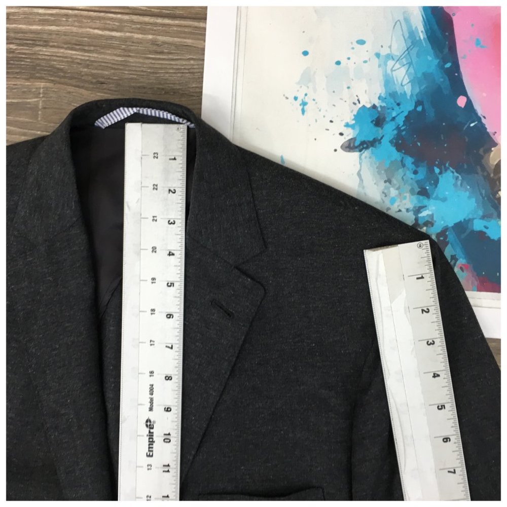 Mens Michael Bastian Blazer Sport Coat Sport Jacket Wool Cotton 44R Button Suits - Picture 12 of 13